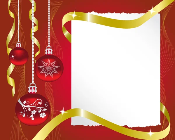Folha de papel e decorações de Natal — Vetor de Stock