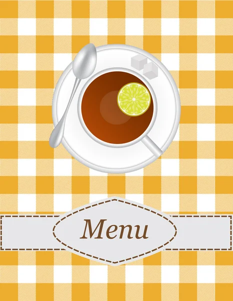 Чай меню — стоковий вектор