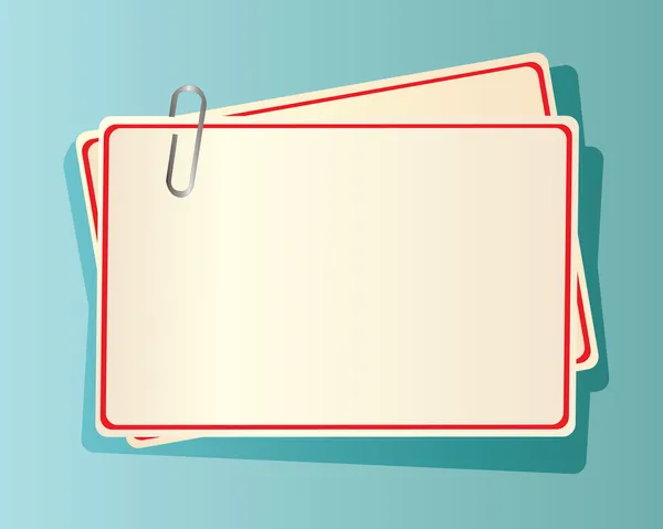 Tarjetas y clip — Vector de stock