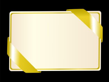 Altın şerit ile tebrik kartı