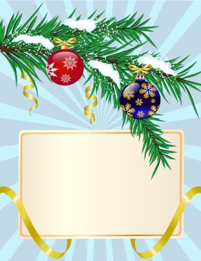 Yeni yıl tebrik kartı.