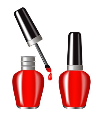 Red nail polish clipart