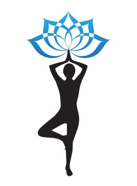 Yogi ve lotus çiçeği