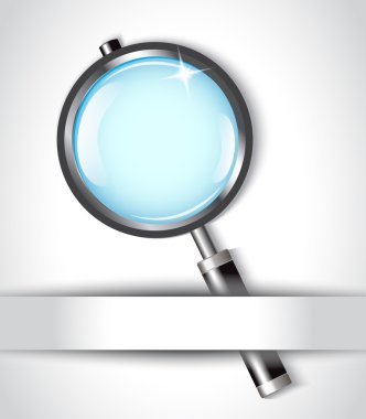 Magnifying glass and paper clipart