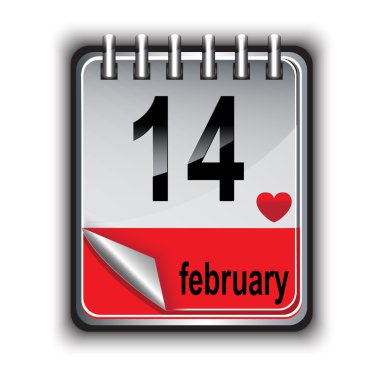 14 Şubat için takvim