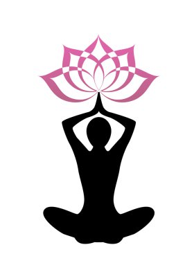 Siluet yoga ve lotus