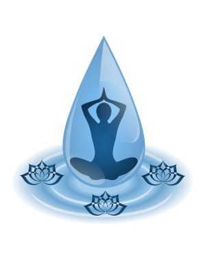 damla içinde oturan yogi