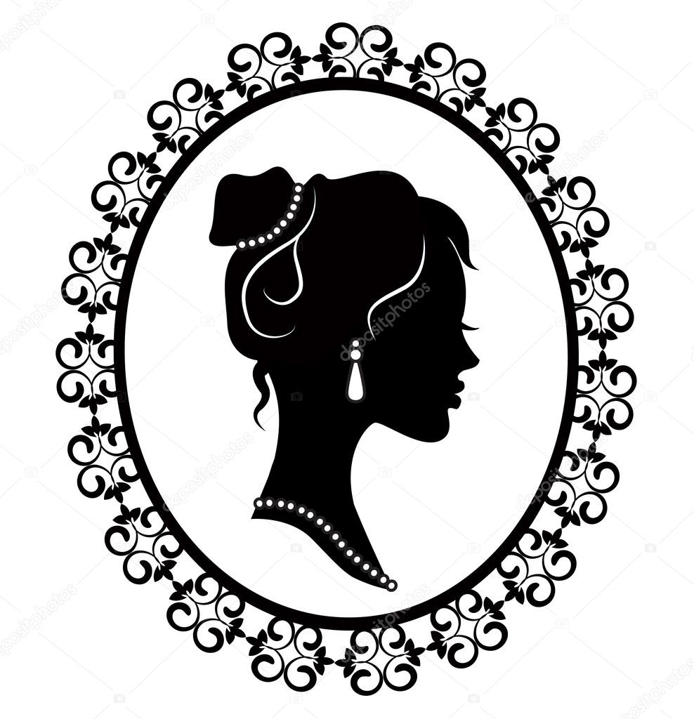 vintage lady silhouette