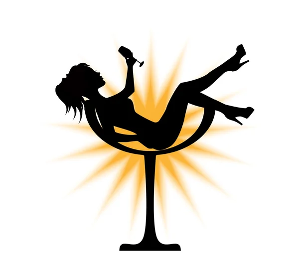 bir kız bir cam silüeti