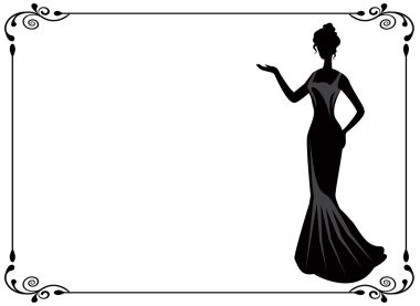 çerçeve içinde Retro kadın