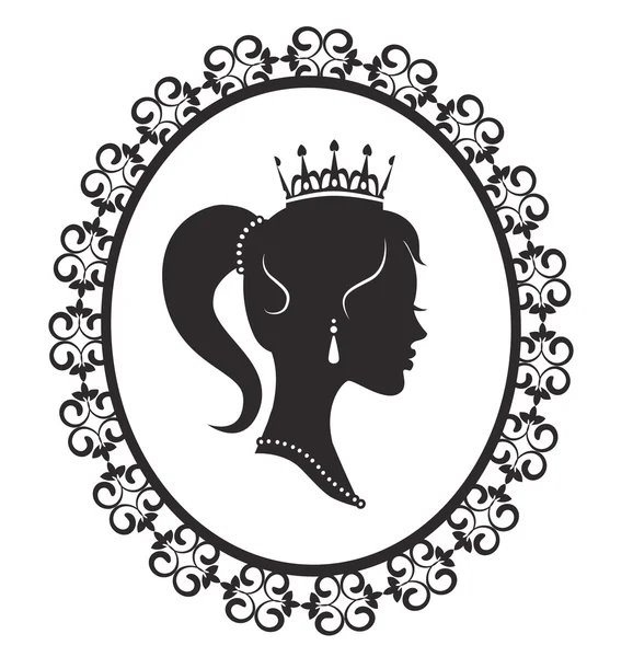 Princess in the frame Vector Graphics