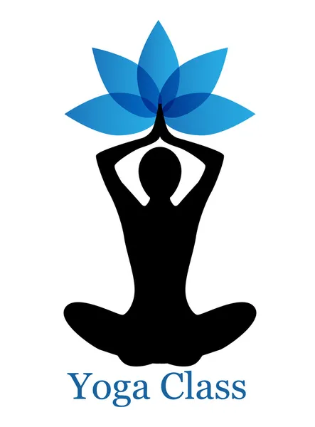 Icono de loto de yoga — Vector de stock