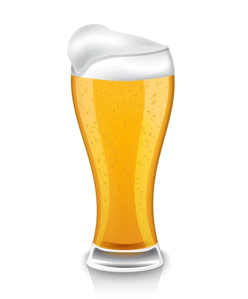 軽ビールのグラス — ストックベクタ