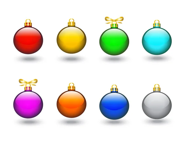 Bolas de Natal coloridas — Vetor de Stock