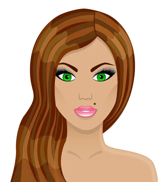 Retrato de mujer glamorosa hermosa — Vector de stock