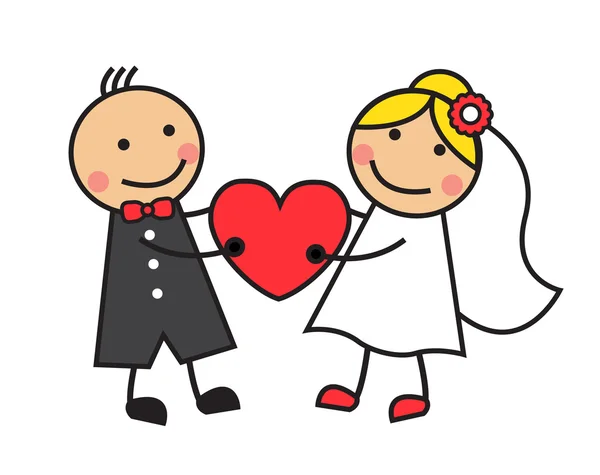 Cartoon wedding — Stock Vector