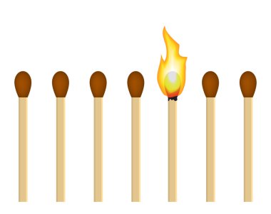 Burning match clipart