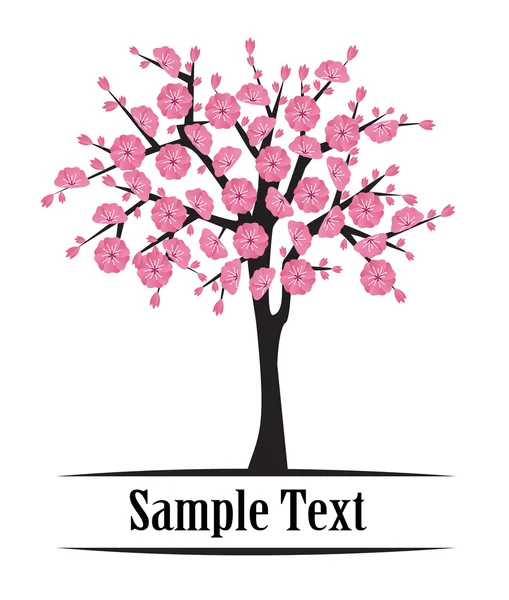 Japanska körsbärsträdet blommar — Stock vektor