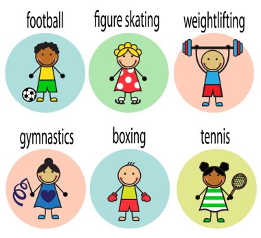 karikatür sporcular ayarla