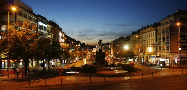 Rynek Vaclavske namesti, Praga — Zdjęcie stockowe