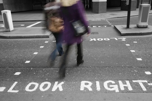 Look right sign — Stock Photo, Image