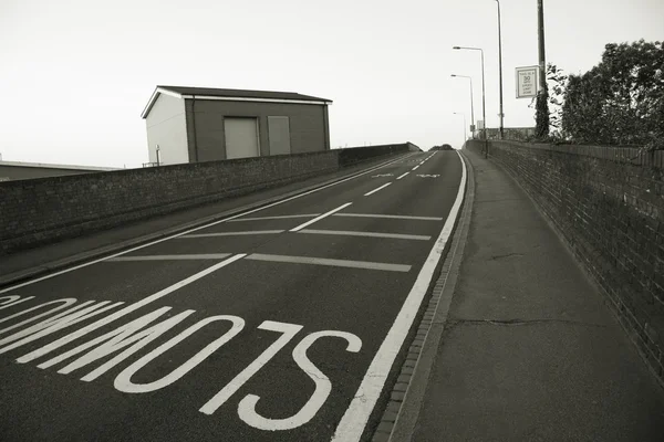 Road sign, slow — Stock Photo, Image