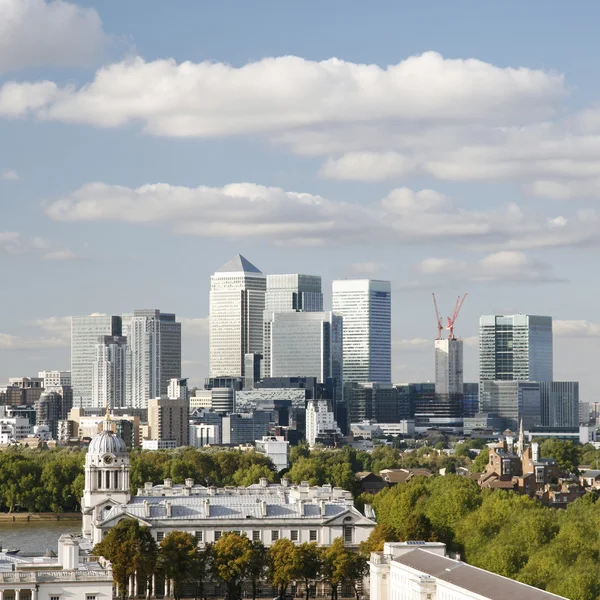 Skyline di Londra, canary wharf — Foto Stock