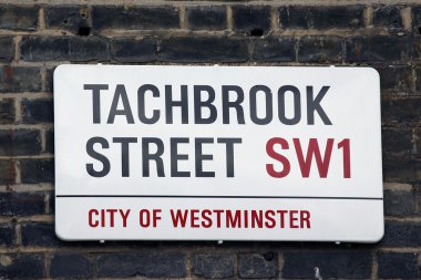 Londra sokak işareti - tachbrook sokak