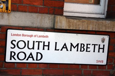 Güney Londra sokak işareti - lambeth