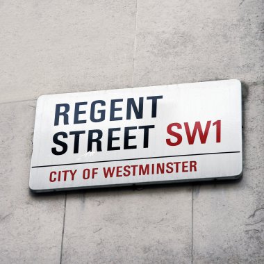 Londra sokak işareti - regent street