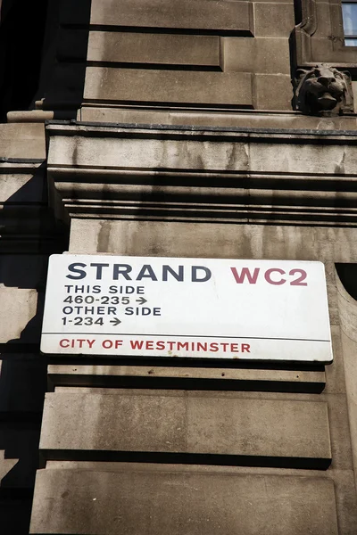 런던 스트리트 로그인-스트랜드 — 스톡 사진