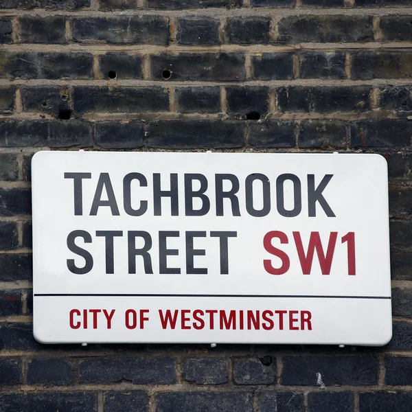 Segno di strada di Londra - tachbrook street — Foto Stock