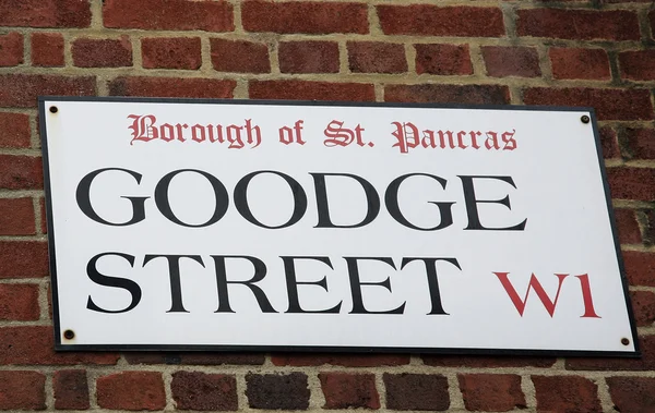 London Street Sign - Goodge Street — Stock Photo, Image