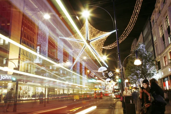 Vánoční osvětlení v Londýně — Stock fotografie