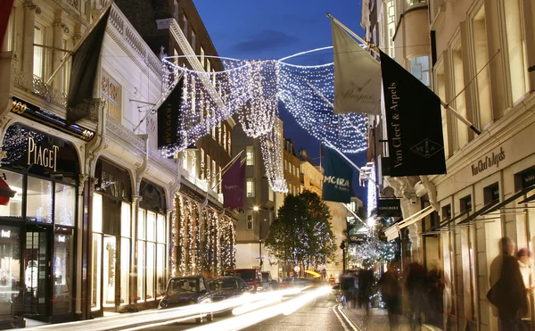 Julbelysning i london — Stockfoto