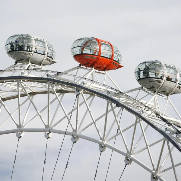 London Eye, Acercamiento, Rueda del Milenio — Foto de Stock