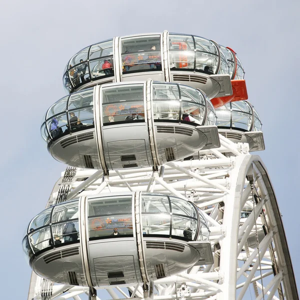 London Eye, Acercamiento, Rueda del Milenio — Foto de Stock