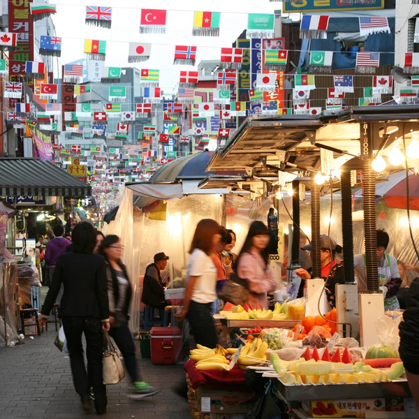 South Gate, Nam Dae Mun em coreano, Mercado — Fotografia de Stock