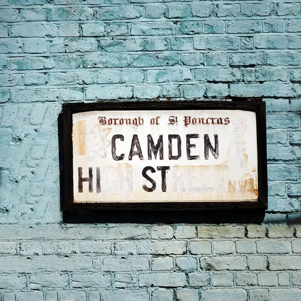London vägskylt, camden — Stockfoto