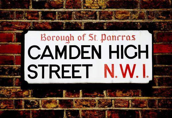 London Street Sign, Camden — Stock Photo, Image