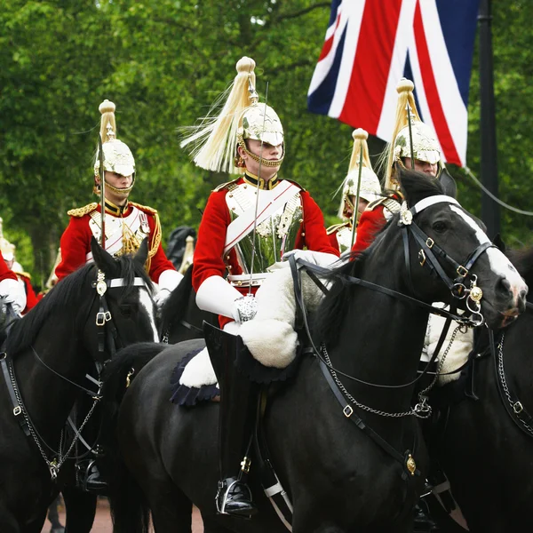 Cavalleria domestica alla parata del compleanno della regina — Foto Stock