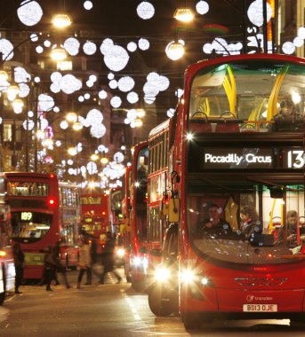 2013, oxford Noel dekorasyonu ile sokak