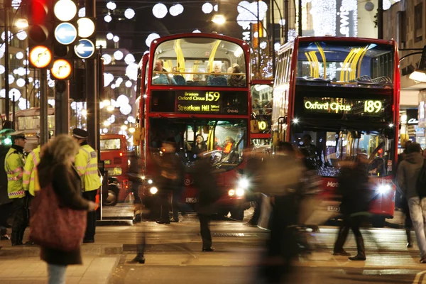 2013, Oxford Street con decoración de Navidad —  Fotos de Stock