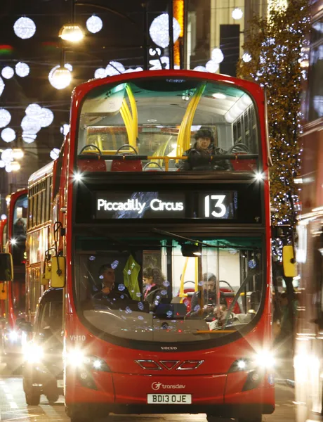 2013, oxford Noel dekorasyonu ile sokak — Stok fotoğraf