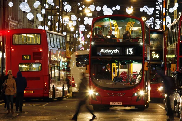 2013, Oxford Street avec décoration de Noël — Photo