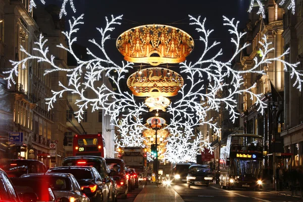 2013, Regent Street com decoração de Natal — Fotografia de Stock