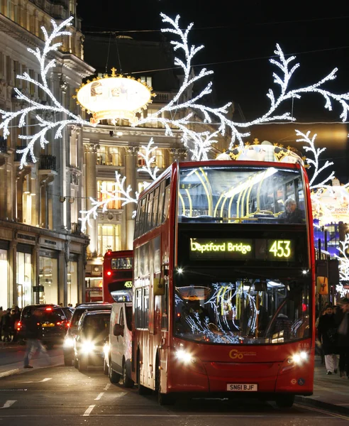 2013, Regent Street con decorazione natalizia — Foto Stock