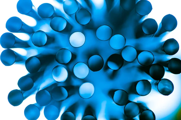 Abstrakt blå bakgrund med cirklar — Stockfoto