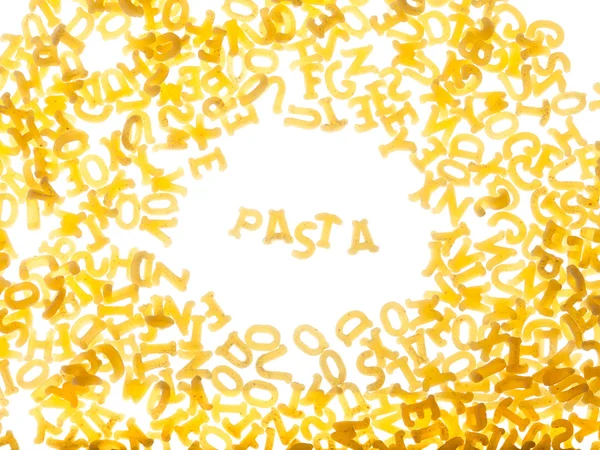 Pasta background with word "pasta" — Stock Photo, Image