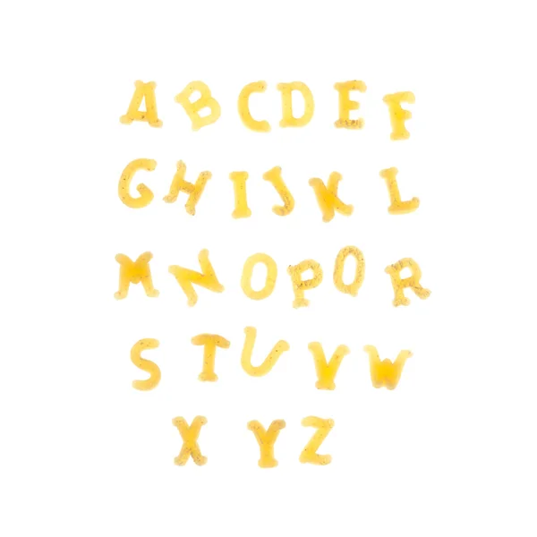 Makaron tło z liter alfabetu — Zdjęcie stockowe